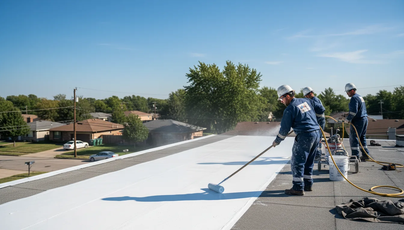 Commercial roof coating in Oxly, MO near me